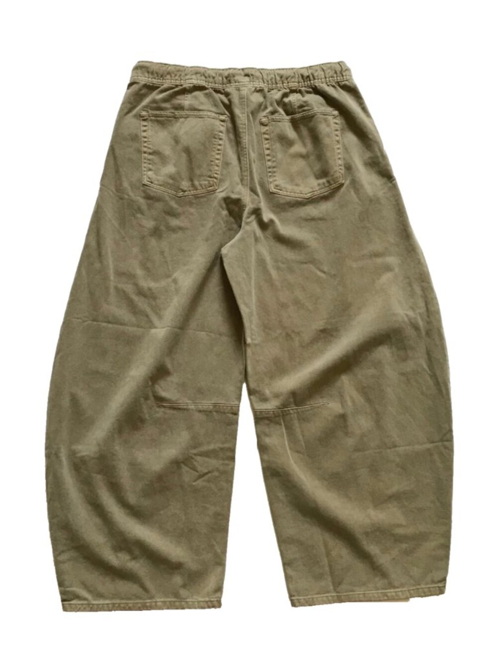 NWT GAP EZ Waist Pull On Barrel Leg Khaki Chino Pants Womens Medium Hayes Brown - Picture 12 of 14